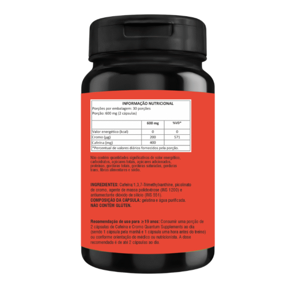 CAFEÍNA & CROMO QUANTUM SUPPLEMENTS - Imagem 2
